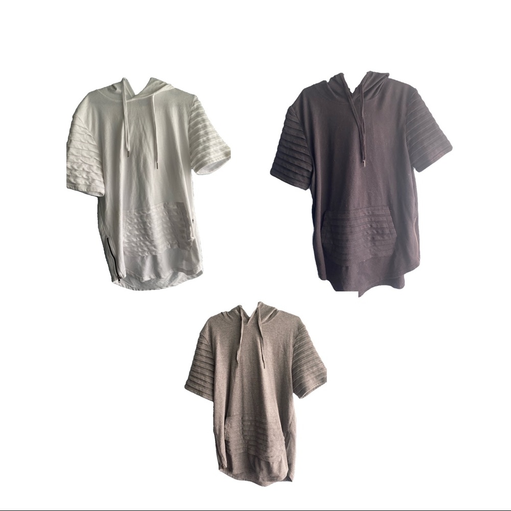 3 hooded shirts